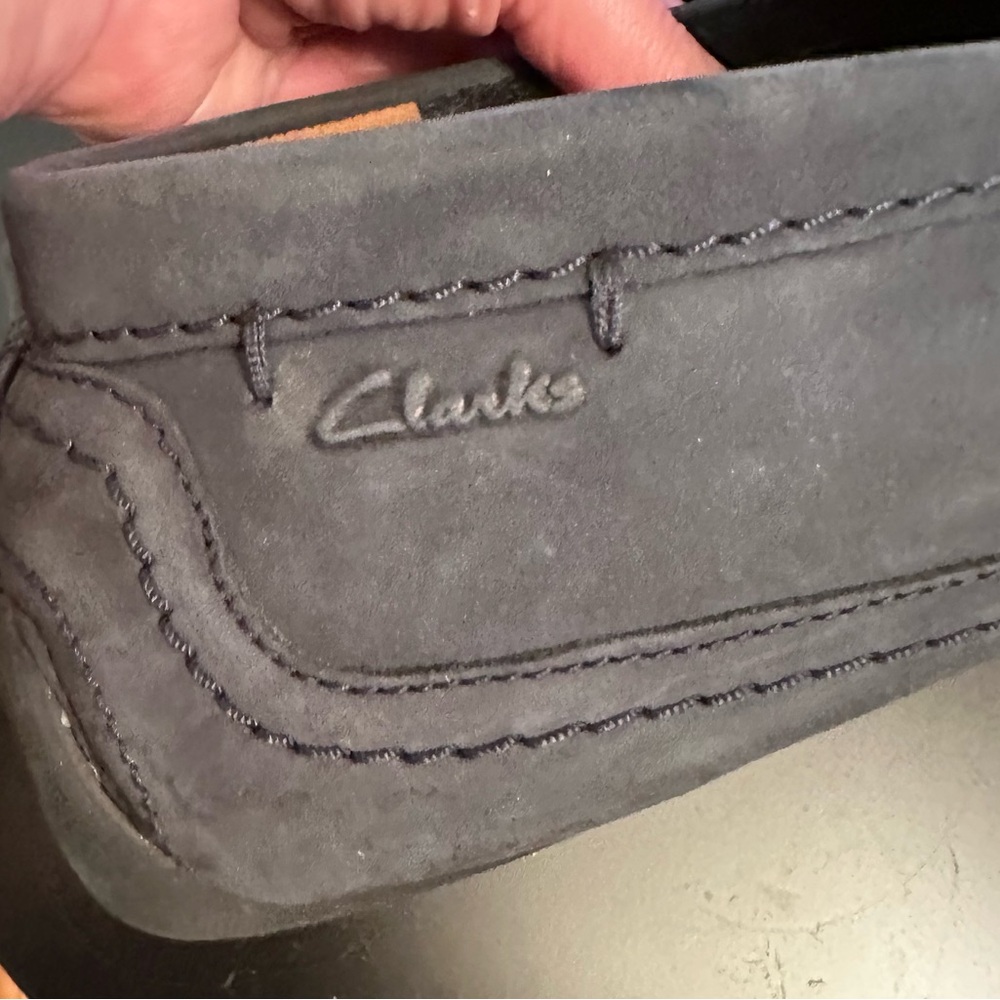 Comfort Collection By Clark's Ashmont Step Navy Blue Nubuck Driving Loafer 10.5 - Picture 8 of 11